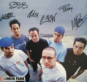LINKIN PARK - Autogrammkarte 10x10cm ULTRA RARE Autograph Card Autogramm Magazin - Bild 1 von 1