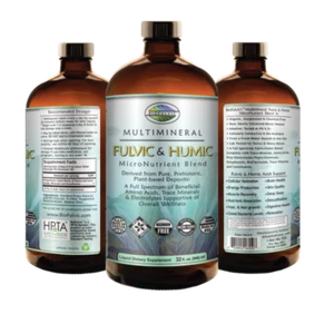 Fulvic & Humic Acid Extra Strength OXYGENATED Trace Mineral Supplement in GLASS  - Picture 1 of 7