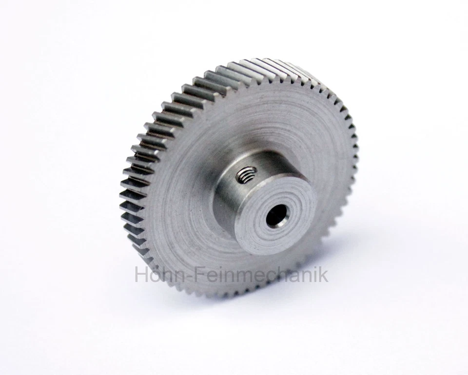Stirnzahnrad, Zahnrad, 20° schräg verzahnt, Modul 0,5, aus Stahl, Z60, links - Bild 1 von 1