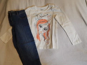 NWT 5 5t 5-6 CRAZY 8 by GYMBOREE DREAMER TOP & JEANS - Picture 1 of 1