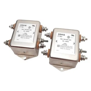 2 Stück Corcom 20K6 F7167 EMI Netzfilter, 20A 120/250VAC, Bolzenklemmen - Bild 1 von 9