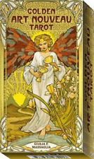 Golden Art Nouveau Tarot Cards Deck Board Game 