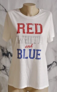 T-Shirt WAY TO CELEBRATION PATRIOTIC weiß rot weiß weiß weiß und blau groß kurzärmelig - Bild 1 von 7