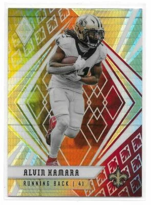 2020 Panini Phoenix Alvin Kamara Fire Burst Parallel Card - Image 1 of 2