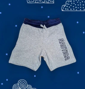 NAUTICA Youth Boy's Sweat Shorts Pull On DRAWSTRING Gray With Pockets Size 10 - Picture 1 of 7