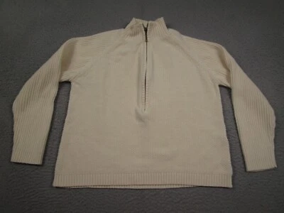 Suéter Woolrich Mujer Mediano Beige Pullover Exterior 1/2 Cremallera Algodón Manga Larga Foto 1 de 4