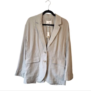 Madewell Damen Blazer hell mintgrün Breezewoven Larsen Größe L Neu mit Etikett - Bild 1 von 6