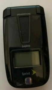 READ BEFORE BUY Sanyo SCP 3200 - Midnight Black Cell Phone Very Good Used - Picture 1 of 3