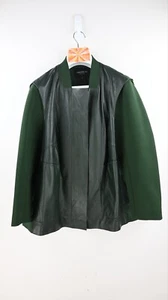 Lafayette 148 leather and textile jacket in forrest size US1X/UK18 - Picture 1 of 11