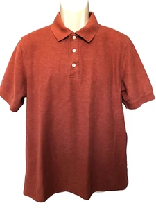 Croft & Barrow Men's Size L Dark Orange Polo Shirt Short Sleeve Stretch - Picture 1 of 5