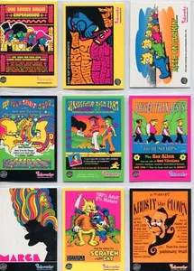 Simpsons Mania Complete SimpsaDelic Blacklight Chase Card Set S1-9 - Picture 1 of 1