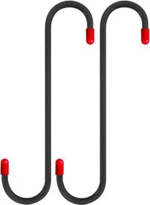 2 PCS Brake Caliper Hanger Hooks with Red Rubber Tips,Auto Black - Bild 1 von 3