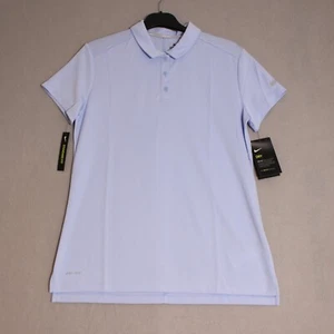 Nike Women's Golf Polo Size Medium Dri Fit Baby / Light Blue - RRP £35.00 - Picture 1 of 13