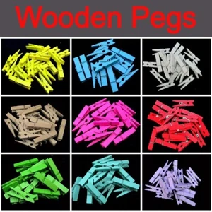 Super Strong Wooden Clothes Pegs Washing Line Laundry Clip Peg Grip Pine Garden - Picture 1 of 39