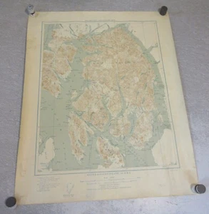 Original 1937 MaP BEVILLAGIGEDO ISLAND ALASKA  US Geological Survey   16" x 20" - Picture 1 of 2