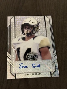 2021 Leaf Metal Draft Portrait Mojo Silver Auto /30 #PA-SS1 SAGE SURRATT Card RC - Picture 1 of 4