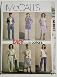 McCall's 4665 Misses Unlined Jacket 2 Lengths Top Pants & Skirt L-XL 16-18-20-22 - Picture 1 of 2