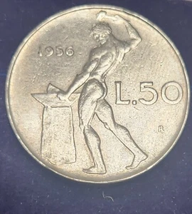 Moneta 50 Lire Del 1956 rara tenuta bene - Foto 1 di 4