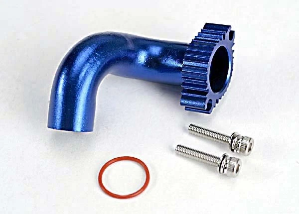 Traxxas 5287 Blue Aluminum Header for TRX 2.5 & 3.3 Nitro Slash Rustler 4-Tec - Image 1 of 1