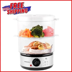 2-STUFIGER ELEKTRISCHER DAMPFGARER Wärmer Gemüse Fisch Herd Stapelbar 400W 5Quart - Bild 1 von 9