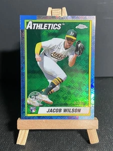 2025 Topps Chrome Logofractor Jacob Wilson #90CB-18 Green Refractor /99 RARE SSP - Picture 1 of 2