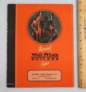 Vintage 1927 Weil McLain Round Boilers Catalog Lehigh Valley Allentown Easton PA - Foto 1 di 4