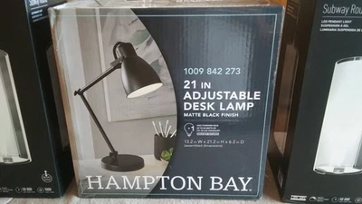 Lámpara de escritorio Hampton Bay RS2204161BK 24 pulgadas negra para arquitecto NUEVA Foto 1 de 2