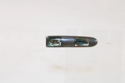 Vintage 925 Mexico Sterling Silver Abalone Tie Bar - Image 1 of 4