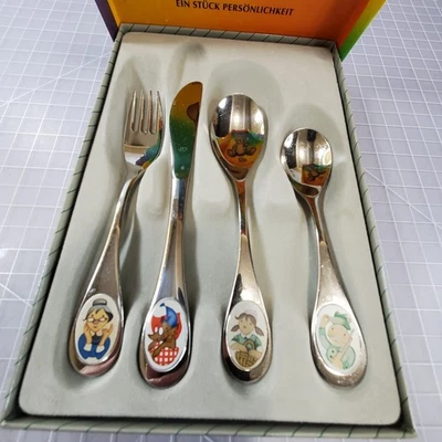 BSF Children's 4 Piece Kinder Besteck Stainless Cutlery Set Made In Germany NOS - Image 1 of 4