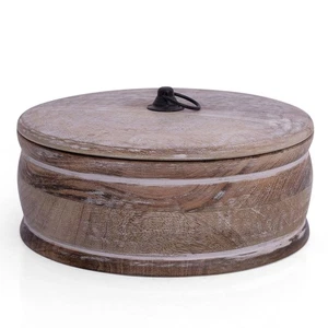 Calentador de tortillas mexicano de madera artesanal cesta indio Chapati Roti pan H... - Imagen 1 de 9