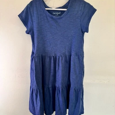 Vestido informal Cat & Jack azul manga corta en capas talla S para niñas Foto 1 de 3