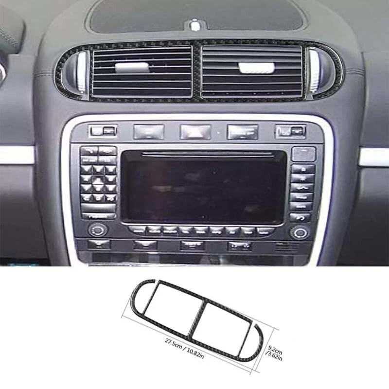 Guarnição de tampa de fibra de carbono 2003-2010 para tomada de ventilação central Porsche Cayenne - Imagem 1 de 4