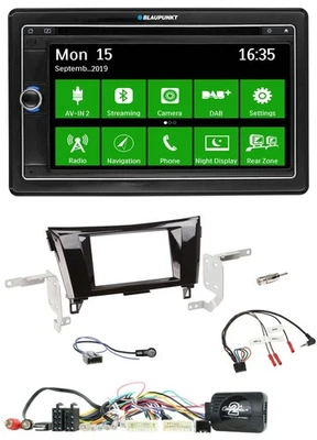 Blaupunkt Bluetooth 2DIN Lenkrad DAB USB TMC Navigation für Nissan X-Trail Qashq - Bild 1 von 4