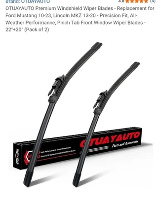 Ford Mustang 2010-2023  Windshield Wipers - Brand Otuayauto 20+22 - Imagem 1 de 4