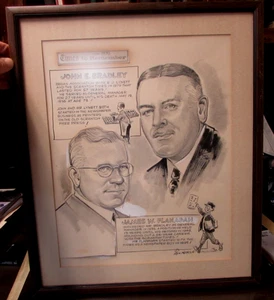 TIMES TO REMEMBER - SCRANTON TIMES - SCRANTON PA (1870 / 1970) DRAWING FRAMED 2 - Picture 1 of 5