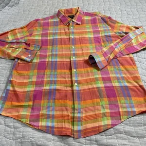 J.Crew Hemd Herren Extra Large Mehrfarbig Madras Kariert Ruderer Langarm - Bild 1 von 8