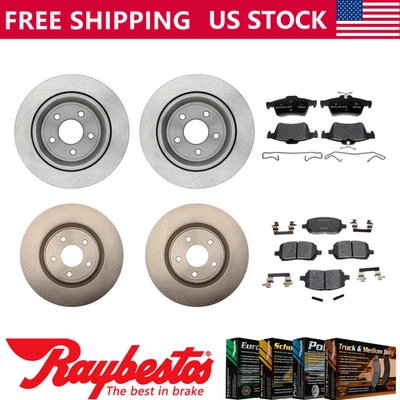 Rotores de freno delanteros traseros y pastillas de freno de cerámica para Chevrolet Cobalt 2008-2010 Foto 1 de 4