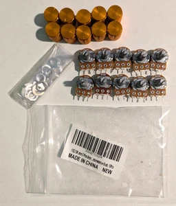 YXQ 10K Ohm Resistenze Variabili Film di Carbonio Potenziometro Conico con Manopole 10 pz - Foto 1 di 8