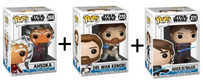 Star Wars Pop Vinyl Bundle – Ahsoka #268, Obi-Wan #270, Anakin #271 - image 1 of 4