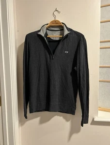 Vineyard Vines dunkelgrau Herren Langarm Viertelreißverschluss XS - Bild 1 von 4