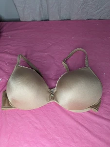 Sujetador vintage Vassarette 34C beige nude con aros acolchado pushup - Imagen 1 de 8