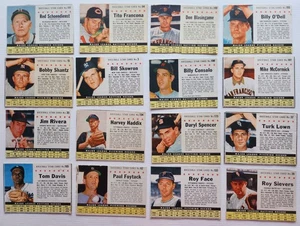1961 Post Cereal LOT (16) Baseball VINTAGE Cards SKOWRON + SHANTZ + RED EX EX++ - Picture 1 of 3