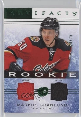 2014 Artifacts Rookies Emerald Jersey/Patch /75 Markus Granlund Rookie Patch RC - Image 1 of 2