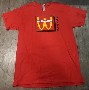 McDonalds WcDonalds Shirt Unisex Erwachsene Größe L Rot Kurzarmshirt Anime - Bild 1 von 5