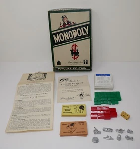 Parker Brothers 1954 Monopoly Spiel beliebte Edition Ersatzteile - Bild 1 von 18
