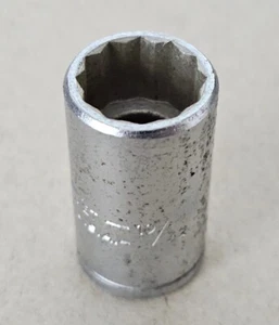 FLEET 19/32 12 Pt x 1/2” Enchufe Cuadrado Cromo - Número 1619 - Hecho en EE. UU. - Imagen 1 de 6