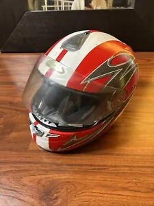 Zox Dion Design Motorcycle Red Helmet. Size L - Picture 1 of 10