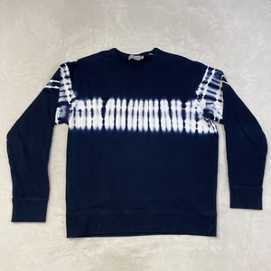 Vince Men's Size Large Shibori Tie Dye Navy Blue Sweater Coastal - Picture 1 of 9