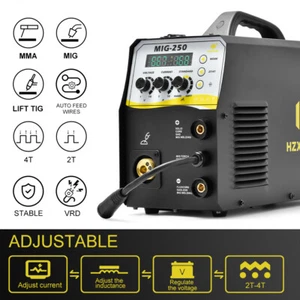 4-in-1 MIG Schweißgerät 250A Gas Gasloses Mig MMA Wig IGBT Inverter Schweißgerät - Bild 1 von 11