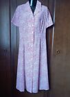 EASTEX PINK/WHITE SHORT SLEEVE BUTTON THROUGH DRESS, SIZE 14, NEW WITHOUT TAGS